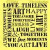 ST0044 - napisy: love, timeless, art, happy, you and me, forever, always, inspire, live, wonder, memories, together